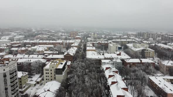 Aerial View of Poltava City in Ukraine