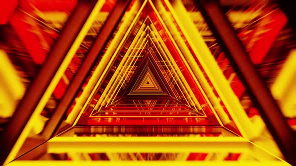 Red Fire Triangle Vj Loop Background HD