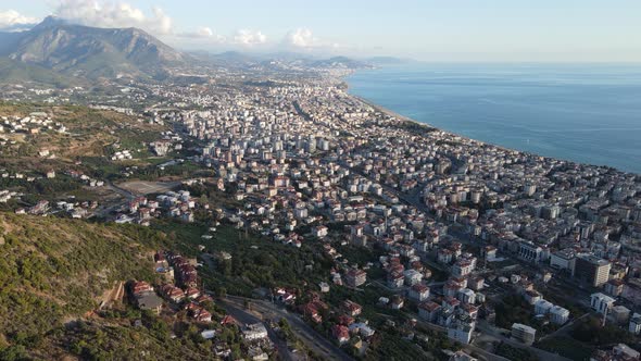 Alanya, Turkey - a Resort Town on the Seashore. Aerial View