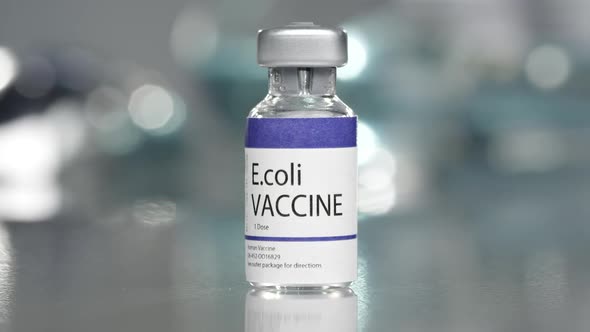 E.coli vaccine vial in medial lab