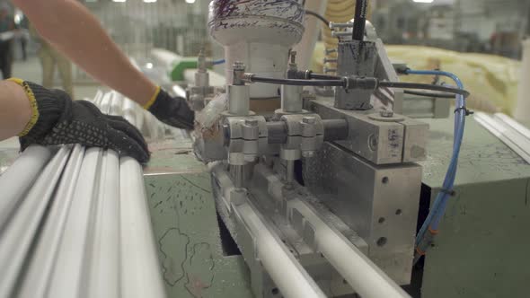 Worker working on machinery