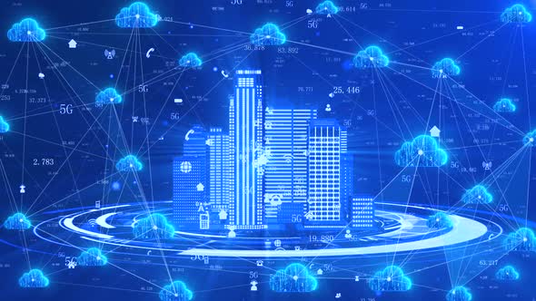 Smart City 5g Big Data Internet Of Things Cloud Service Network Data Link