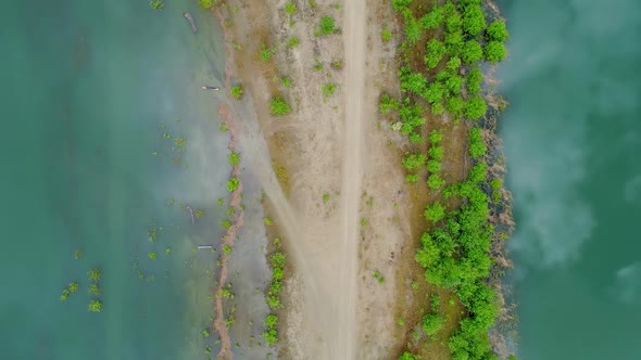 Lake in countryside 4k