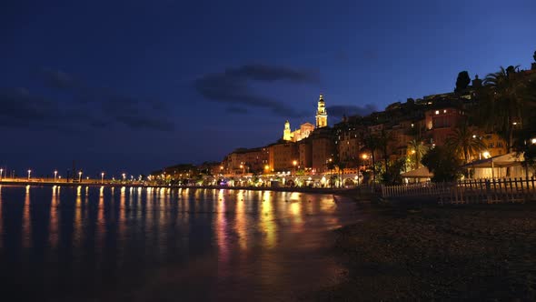 Menton City by Night