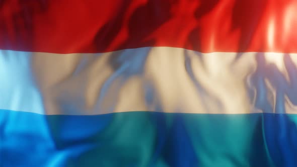 Luxembourg Flag with Edge Bump