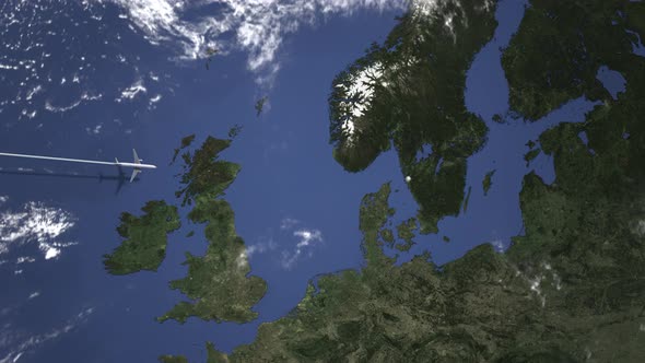 Commercial Plane Arrives To Gothenburg Sweden alt