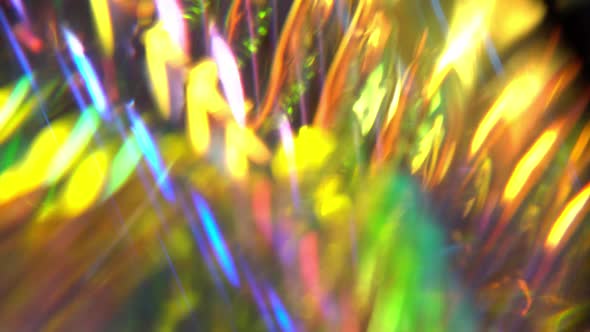 Crystal Prism Refracting Light in Vivid Rainbow Colors