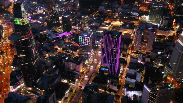 Aerial shot of Ho Chi Minh city