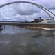 Fly Back from Walterdale Bridge over North Saskatchewan River Edmonton.mov - VideoHive Item for Sale