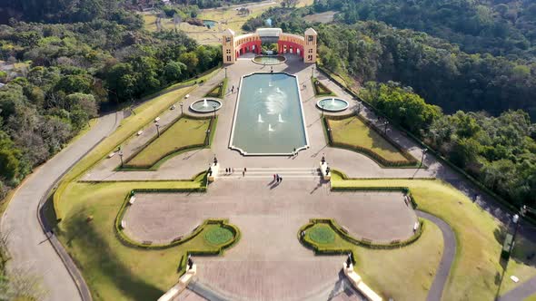 Curitiba Brazil. Public park at downtown city of Parana state.