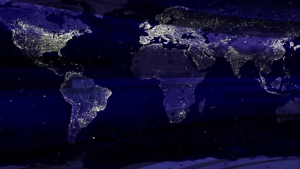 Animated globe news map background animation