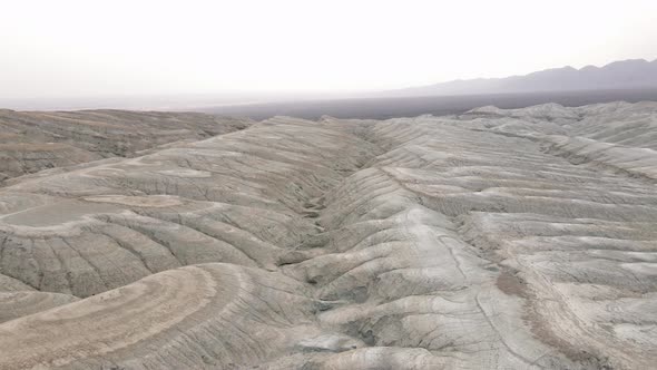 Drone Shot of Canyon Desert Mountains Aktau in Kazakhstan