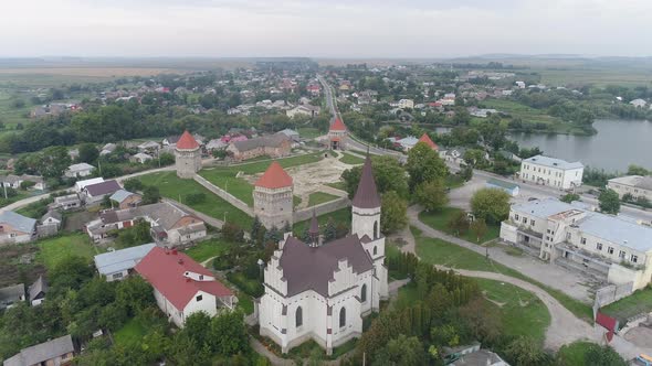 Aerial view of Castle in Skalat