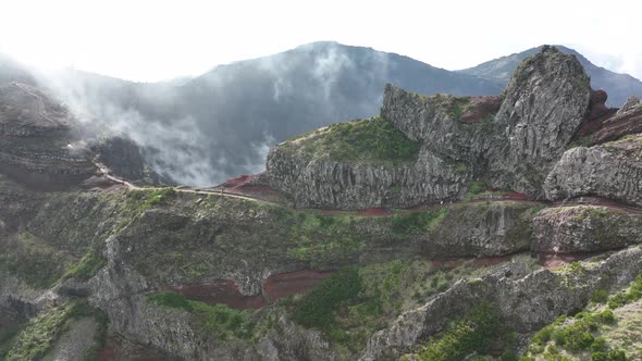 Mountain Aerials Cliffs Aerials Beautiful Madeira Island Epic Mountains and Cliffs Nature Low