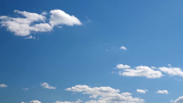 Clouds Flying on Blue Sky