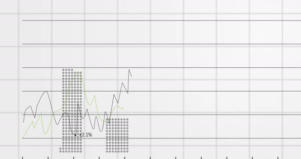 Animation of stock market display with stock market tickers and graphs 4k alt
