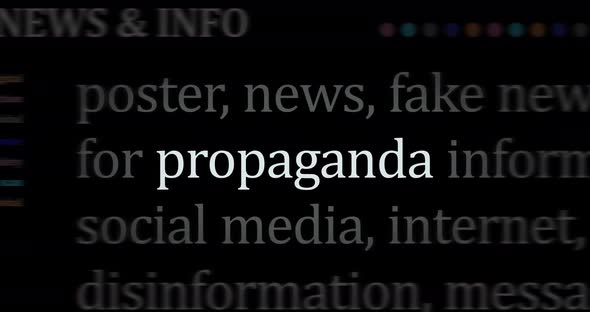 Headline news titles media with propaganda seamless looped