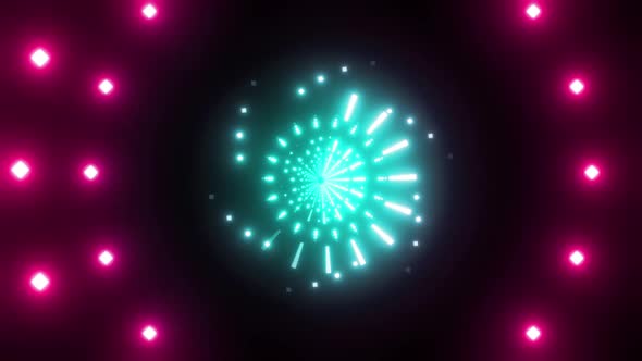 4k Colored Neon Dots Tunnels Pack