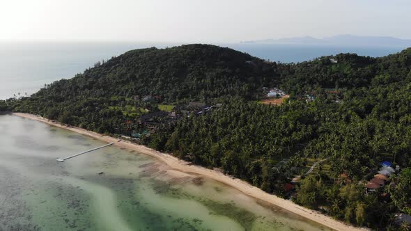 Beautiful high view of nature with sea ocean