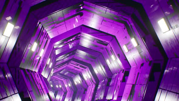 Purple Grunge Tunnel 4K