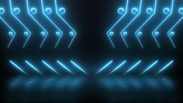 Abstract Neon Lines Background 4K