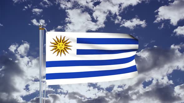 Uruguay Flag Waving