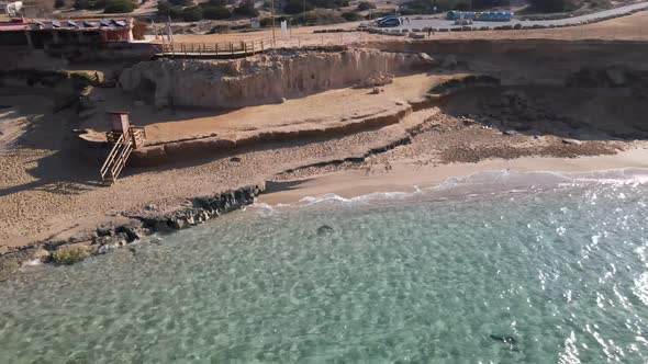 Cala Comte beach in Ibiza, Spain