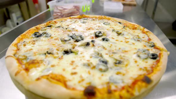 Pizza with Slices of Olives