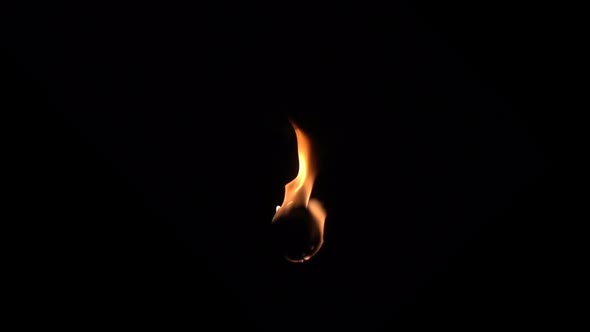 Flame Over Round Surface