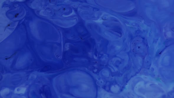 Abstract Blue Color Reactions Of Chemical Dyes