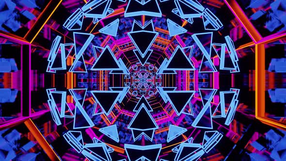 New Shpere Kaleidoscope In Tunnel Background Vj Loop HD