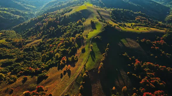 Majestic autumn mountain landscape