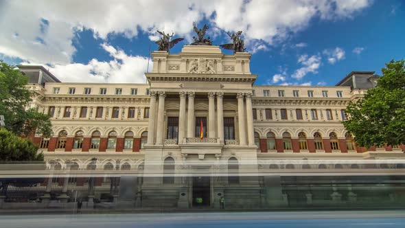 Beautiful Government Palace Facade the Ministry of Agriculture Building Timelapse Hyperlapse is