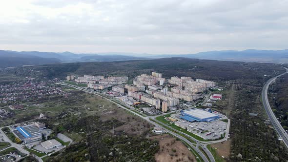 Aerial view of the Tahanovce housing estate in Kosice, Slovakia