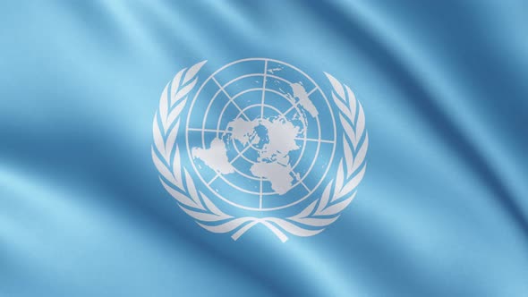 UN's flag | Flag of the United Nations | UHD | 60fps