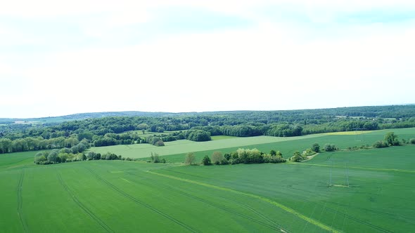 French Vexin Regional Natural Park seen from the sky