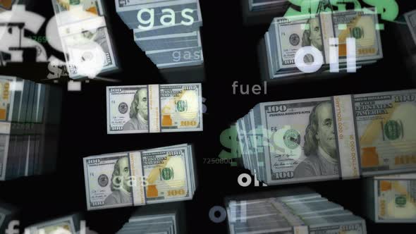 Hundred US Dollar money counting with petroleum oil business