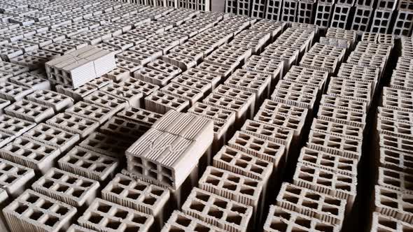 Mud bricks in factory in Colombia