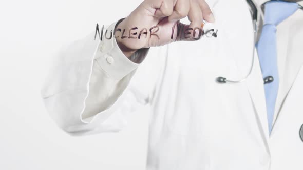 Indian Doctor Writes On Glass Screen Nuclear Medicine