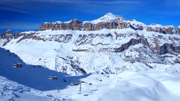 Ski Resort in Dolomites, Italy