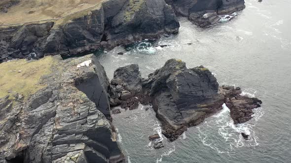 Aerial View of the Coastline at Dawros in County Donegal  Ireland