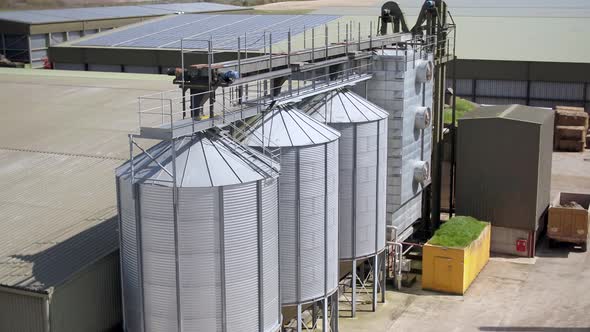 Grain Silo and Processing Plant on a Farm