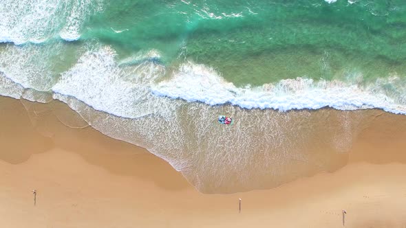 PRAIA DA GUINCHO BEACH, PORTUGAL - MAY 23, 2017: People kitesurfing at popular blue flag Guincho bea