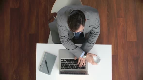 Businessman Working at Office  