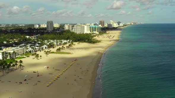 Beautiful beach scene 4k aerials