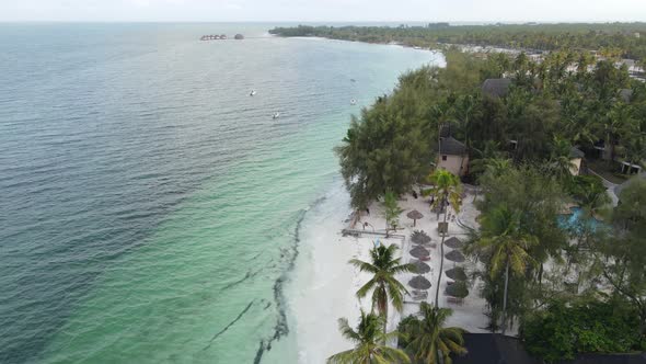 Indian Ocean Near the Shore of Zanzibar Tanzania