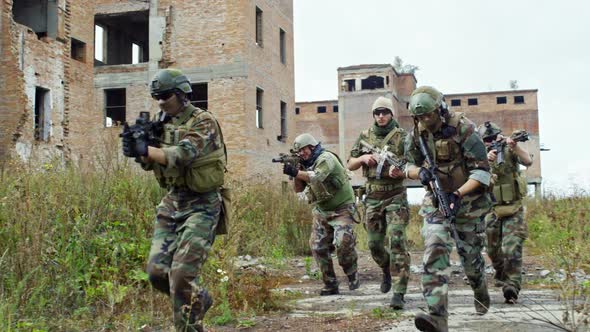Team of Soldiers during Military Operation alt