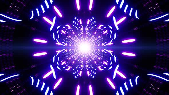 Glowing Geometric Shape Event Light Tunnel VJ Loop