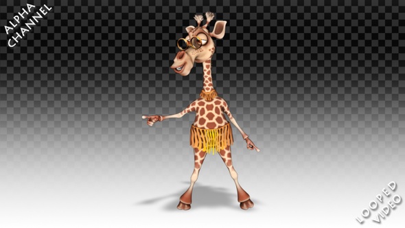 Cartoon Giraffe - Funk Dance