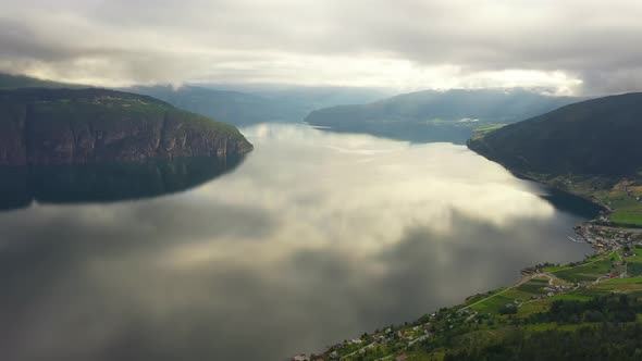 Aerial Footage Beautiful Nature Norway.